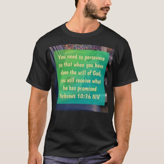 ヘブル人への手紙 10:36 Tシャツ (正面)