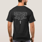 ヘブル人への手紙 4:12 聖書の詩 キリスト教の十字架信仰 Tシャツ (裏面)