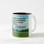 ヘブル人10:23人の業を堅く守ろう ツートーンマグカップ (正面右)