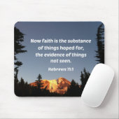 ヘブル人11:1今や信仰は物の実体である マウスパッド (マウス)