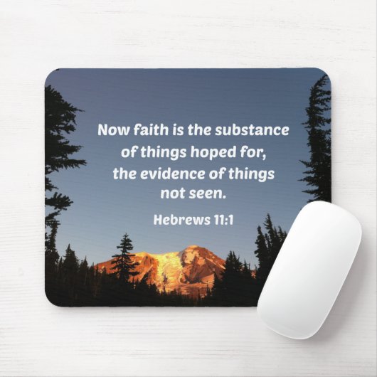ヘブル人11:1今や信仰は物の実体である マウスパッド (マウス)