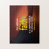 ヘブル人11:6信仰のクリスチャンなし ジグソーパズル (縦)