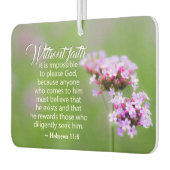 ヘブル人11:6彼は彼を求める者たちに報いる カーエアーフレッシュナー (左)