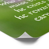 ヘブル人11:6彼は彼を求める者たちに報いる ポスター (角)