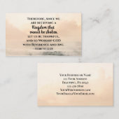 ヘブル人12:28振り回すことのできない王国 名刺 (正面/裏面)