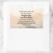 ヘブル人12:28振り回すことのできない王国 長方形シール (バッグ)