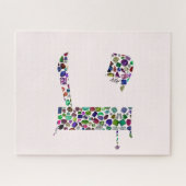 ヘブル文字ヘイ宝石で作られたHEY ジグソーパズル (横)