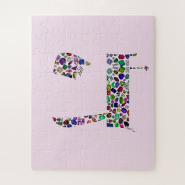 ヘブル文字ヘイ宝石で作られたHEY ジグソーパズル