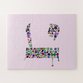 ヘブル文字ヘイ宝石で作られたHEY ジグソーパズル (横)