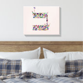 ヘブル文字BET （宝石で作成） キャンバスプリント (インサイチュ (寝室))