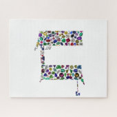 ヘブル文字BET （宝石で作成） ジグソーパズル (横)