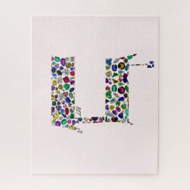 ヘブル文字BET （宝石で作成） ジグソーパズル