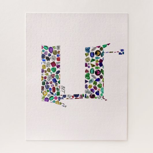 ヘブル文字BET （宝石で作成） ジグソーパズル (縦)