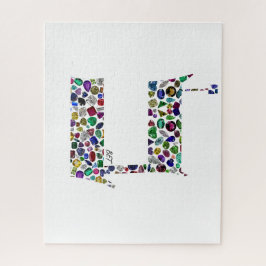 ヘブル文字BET （宝石で作成） ジグソーパズル