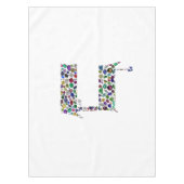 ヘブル文字BET （宝石で作成） テーブルクロス (正面)