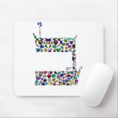 ヘブル文字BET （宝石で作成） マウスパッド (マウス)