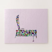 ヘブル文字DALET宝石で作られた ジグソーパズル (横)