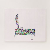 ヘブル文字DALET宝石で作られた ジグソーパズル (横)