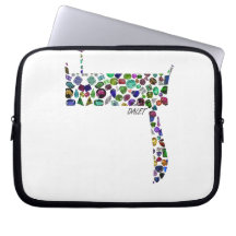 ヘブル文字DALET宝石で作られた