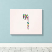 ヘブル文字VAV宝石で作られた キャンバスプリント (インサイチュ (ウッドフロア))