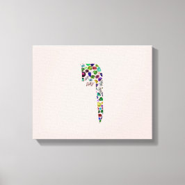 ヘブル文字VAV宝石で作られた キャンバスプリント