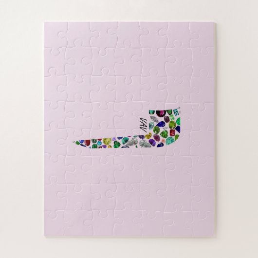 ヘブル文字VAV宝石で作られた ジグソーパズル (縦)