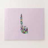 ヘブル文字VAV宝石で作られた ジグソーパズル (横)