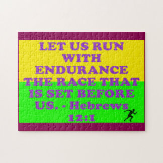 ヘブル書12:1の聖書の聖句。 ジグソーパズル