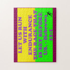 ヘブル書12:1の聖書の聖句。 ジグソーパズル