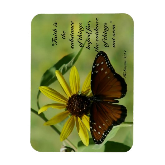 ヘブル11:1蝶 マグネット (縦)