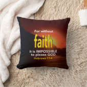 ヘブル11:6信仰のないキリスト教の聖なる書物、 経典 クッション (ブランケット)