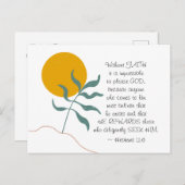 ヘブル11:6信仰のない者は神を願う ポストカード (正面/裏面)