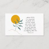 ヘブル11:6信仰のない者は神を願う 名刺 (正面)