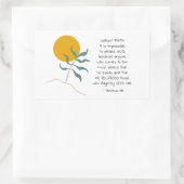 ヘブル11:6信仰のない者は神を願う 長方形シール (バッグ)