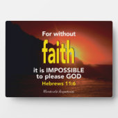 ヘブル11:6信仰のない者 フォトプラーク (正面)