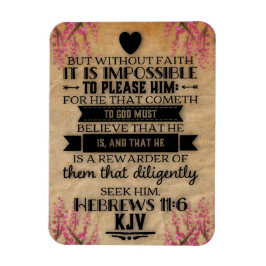 ヘブル11:6 KJV聖書の聖句 マグネット