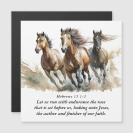 ヘブル12:1ウマ・バイブル聖句の磁気カード