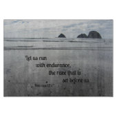 ヘブル12:1我々は耐走久力をもって… カッティングボード (正面)