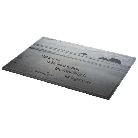 ヘブル12:1我々は耐走久力をもって… カッティングボード (角)