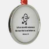 ヘブル12:1我々は耐走久力をもって… メタルオーナメント (右)