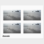 ヘブル12:1我々は耐走久力をもって… 長方形シール (シート)