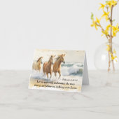 ヘブル12:1耐久バイブル走ホースで私たちを行こう カード (黄色い花)