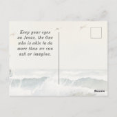 ヘブル12:1耐久バイブル走ホースで私たちを行こう ポストカード (裏面)