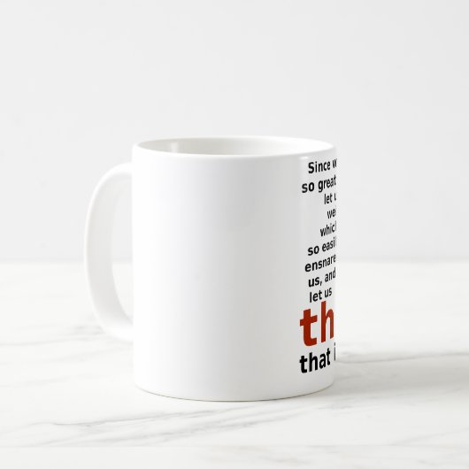 ヘブル12:1走レースのマグ コーヒーマグカップ (正面左)