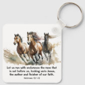 ヘブル12:1走 Endurance Horse Bible Verse キーホルダー (裏面)