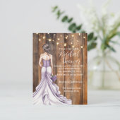 ヘブル12:15 優雅な結婚前祝賀会の招待状 ポストカード (スタンド正面)