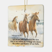 ヘブル12 1-2持久馬走で行こう セラミックオーナメント (左)