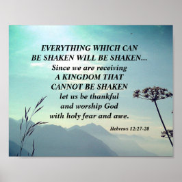 ヘブル12:27-28動揺することができるすべてのもの ポスター