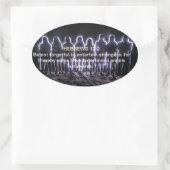 ヘブル13:2エンターテインメント天使 楕円形シール (バッグ)