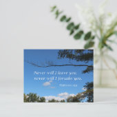 ヘブル13:5わたしは決してあなた離れを思わない ポストカード (スタンド正面)